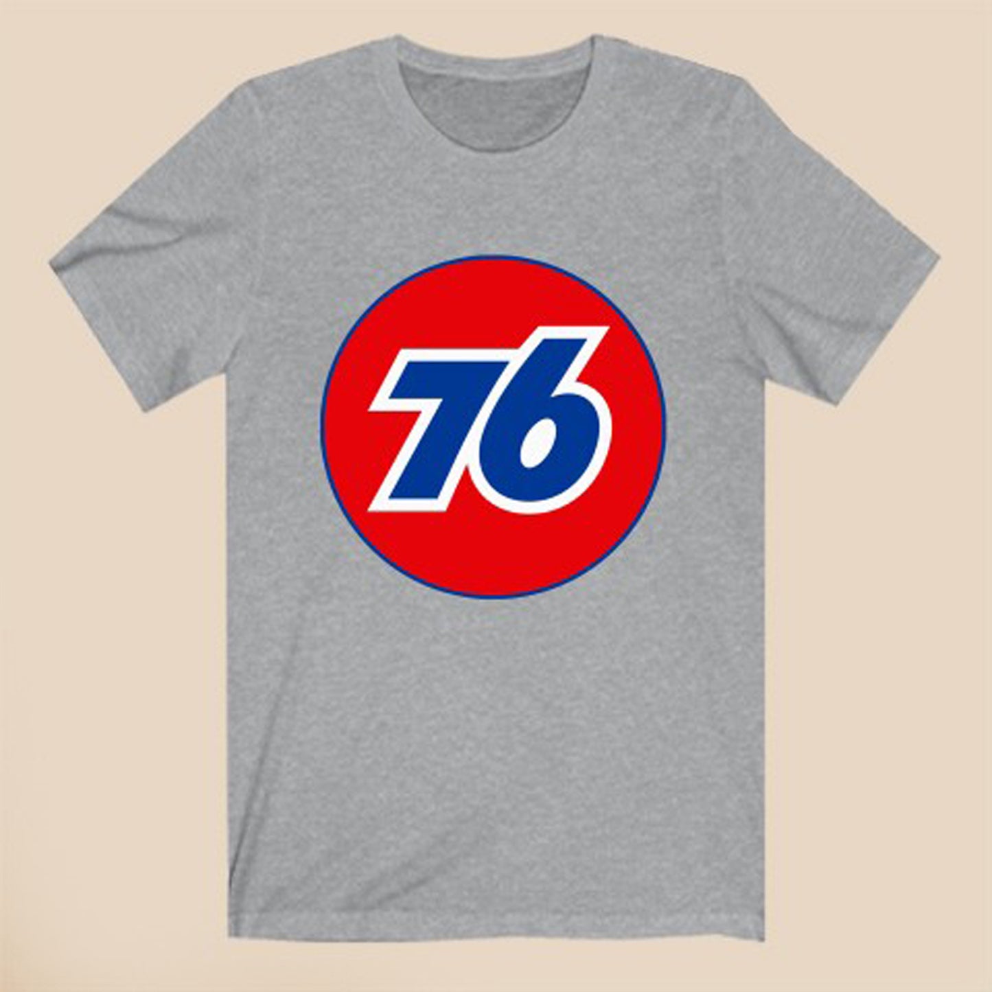 Union 76 Gasoline Logo Symbol Gray T-Shirt Size S to 3XL