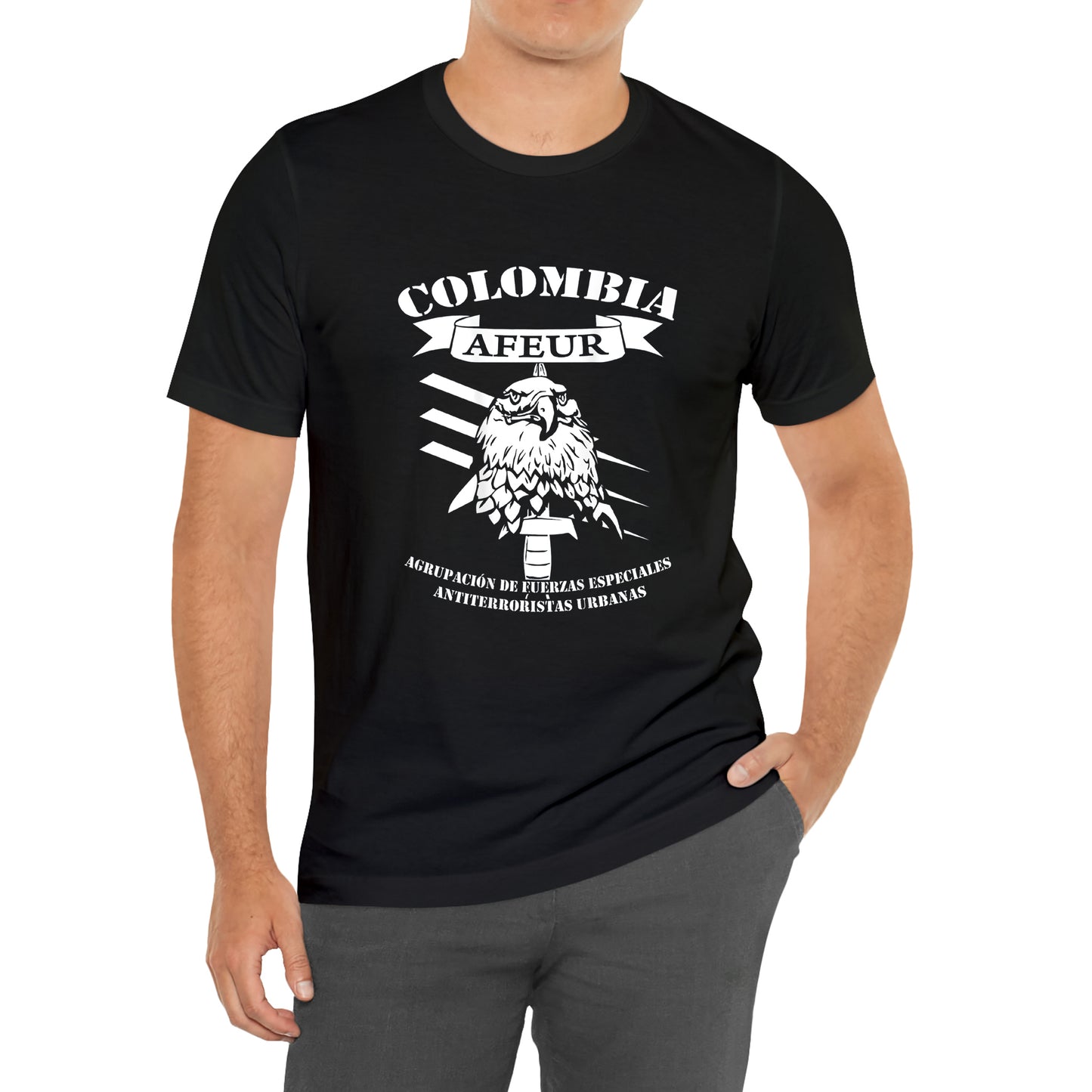 AFEUR Colombia Army Elite Special Force Logo Symbol T-Shirt Size S to 3XL