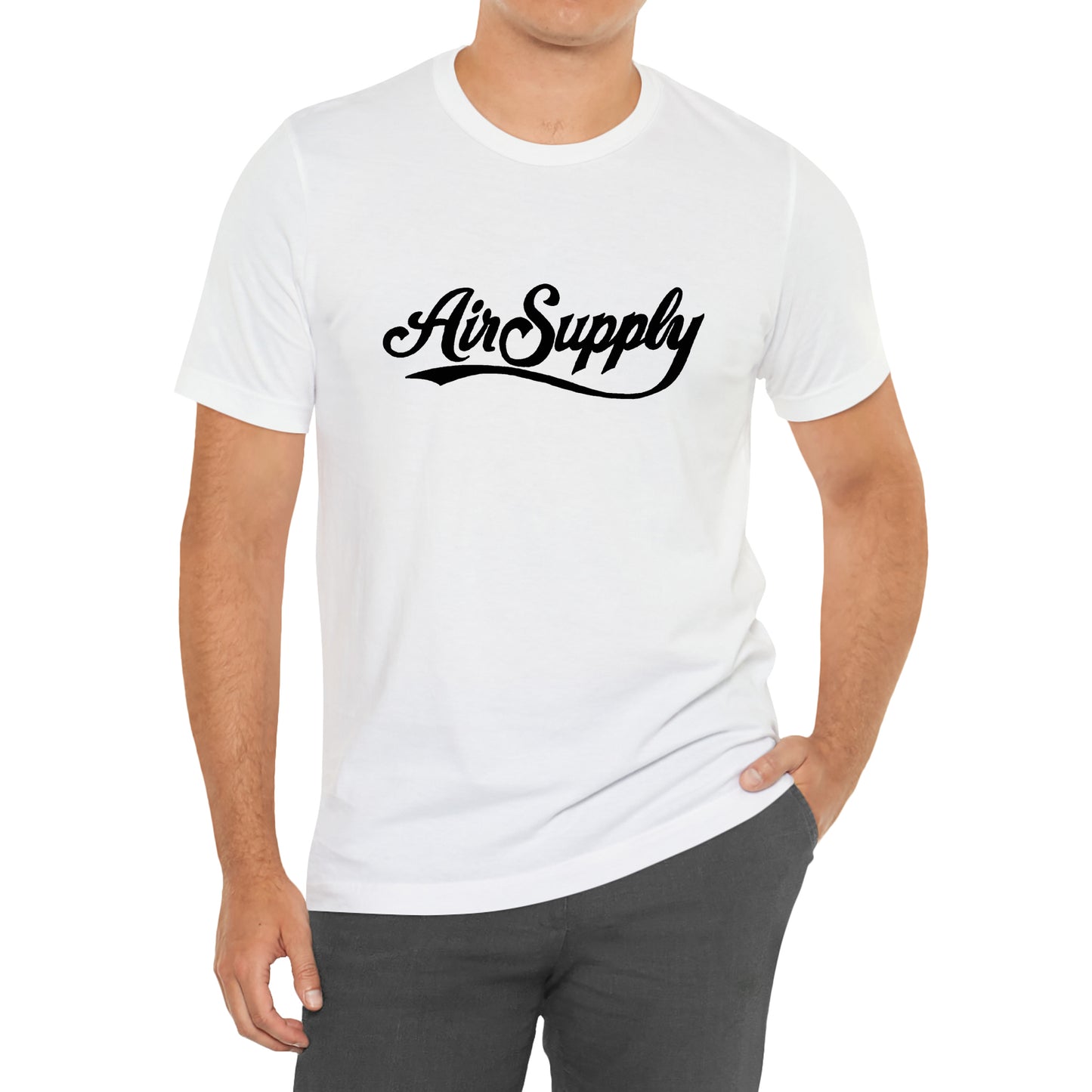Air Supply Australian Soft Rock Group Black Logo Symbol T-Shirt Size S to 3XL