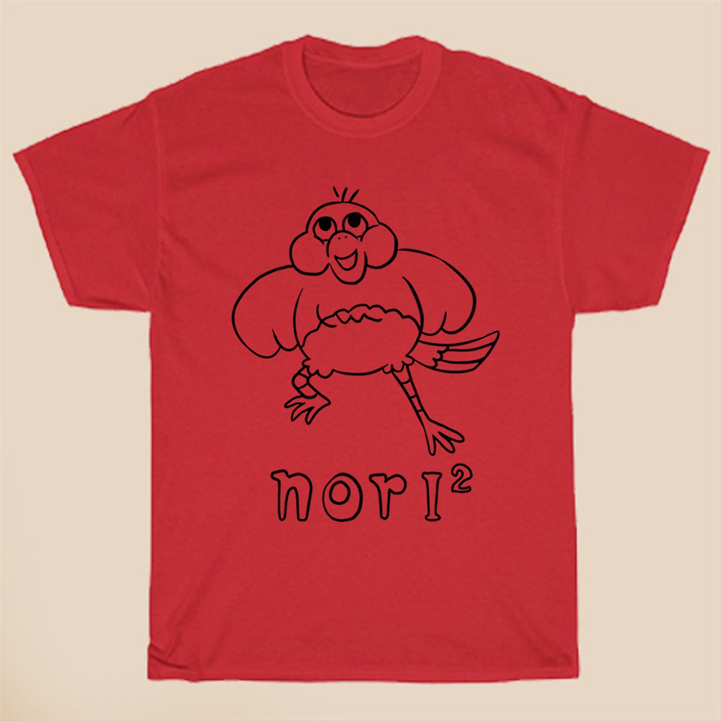 Banana Eiji Nori Bird Logo Symbol Red T-Shirt Size S to 3XL