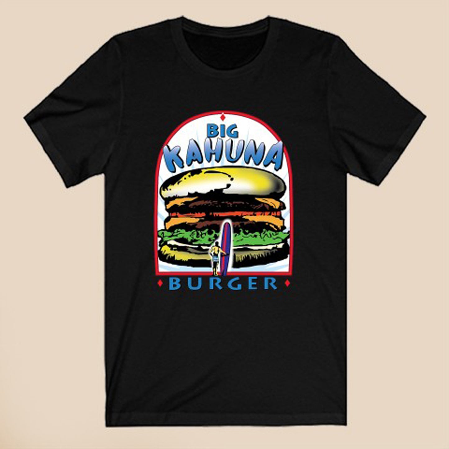 Big Kahuna Burger Pulp Fiction Logo Symbol Black T-Shirt Size S to 3XL