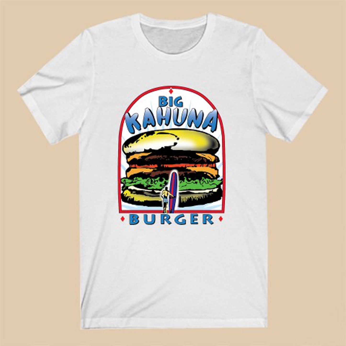 Big Kahuna Burger Pulp Fiction Logo Symbol White T-Shirt Size S to 3XL