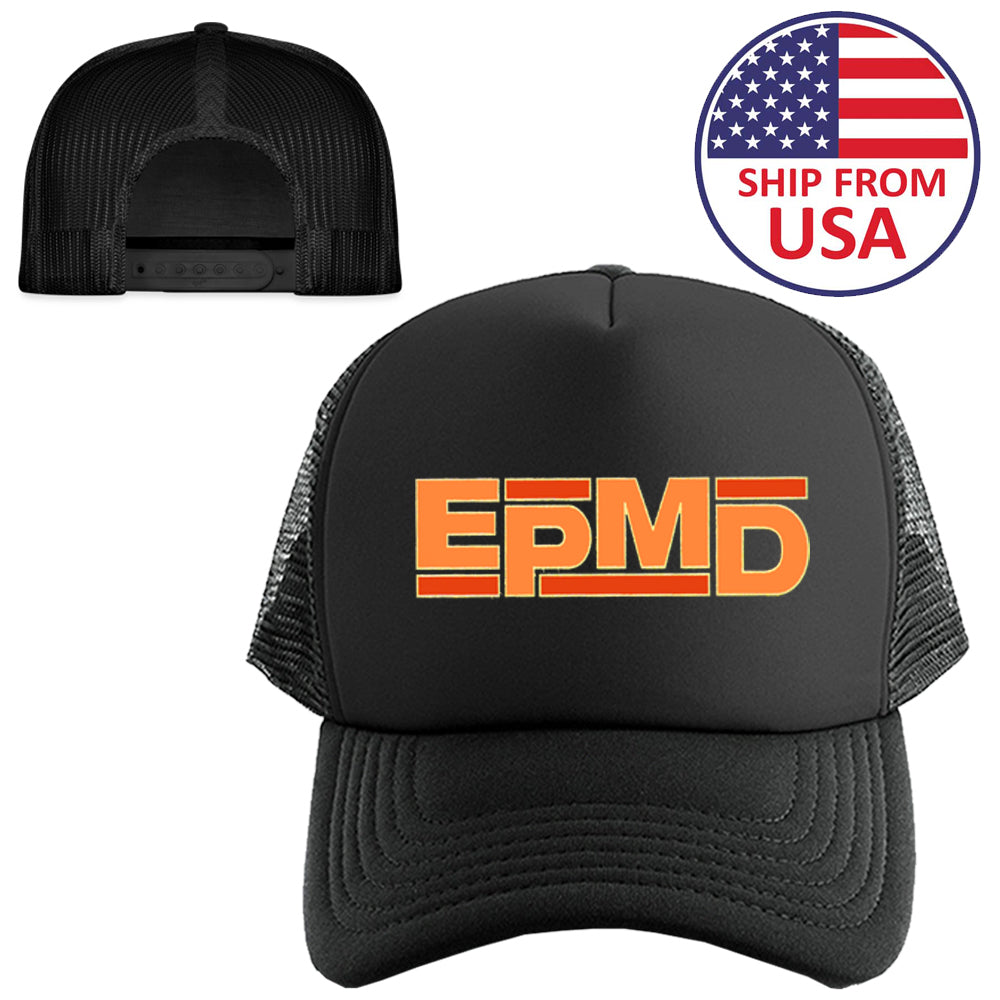 EPMD American Rap Hip Hop Group Logo Symbol Black Trucker Hat Cap