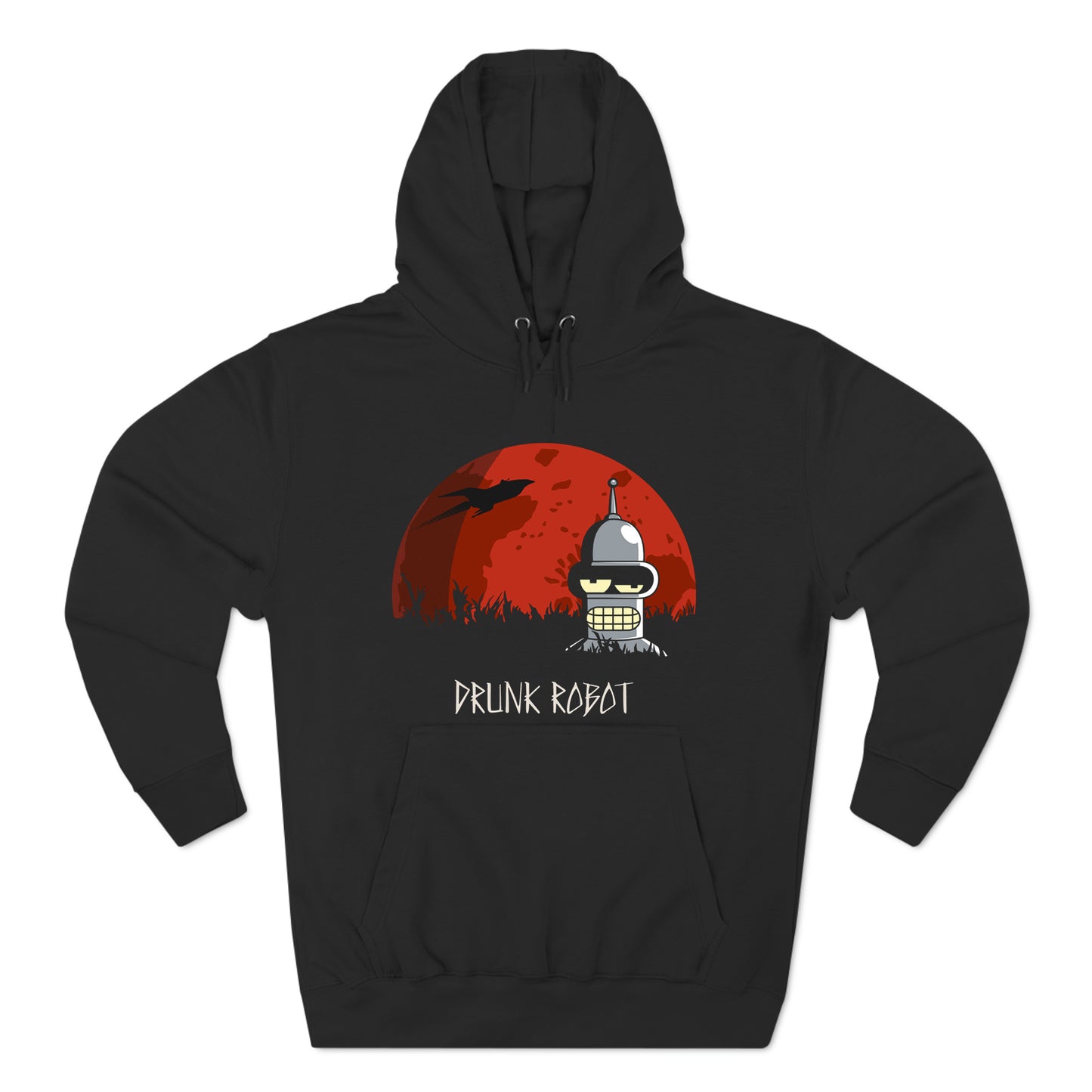 Futurama Drunk Robot Animated Cartoon Black Hoodie Sweatshirt Size S to 3XL