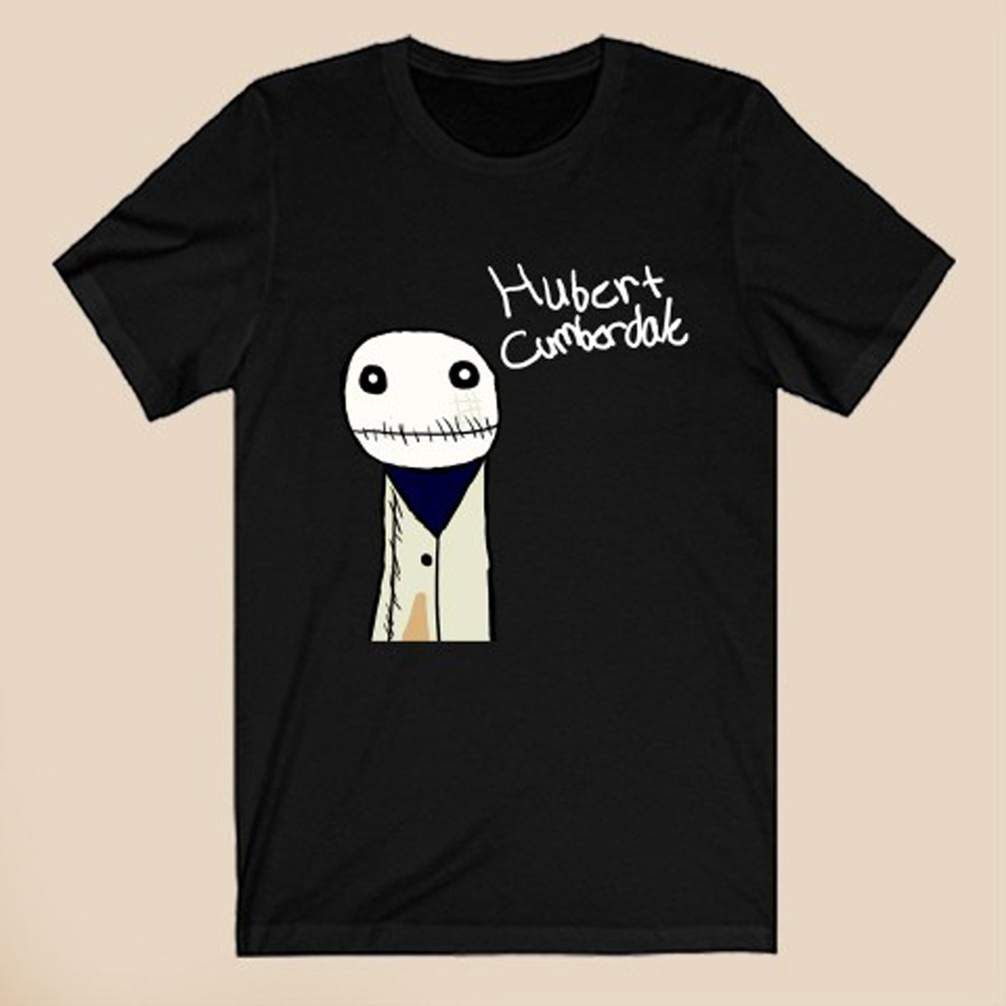 Hubert Cumberdale Salad Fingers Logo Symbol Black T-Shirt Size S to 3XL