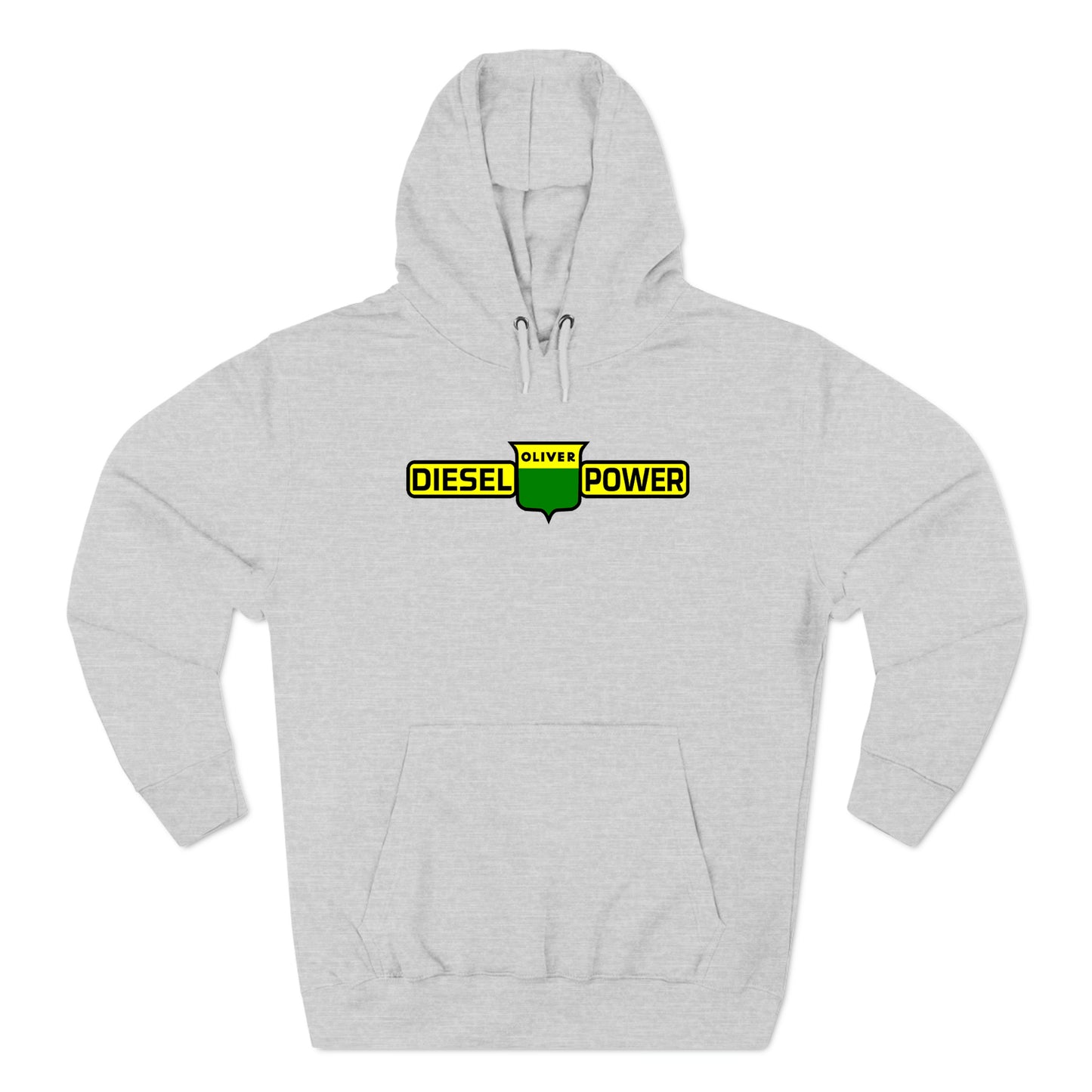 Oliver Diesel Power Farm Tractor Greetees Logo Gray Hoodie Sweatshirt Size S to 3XL