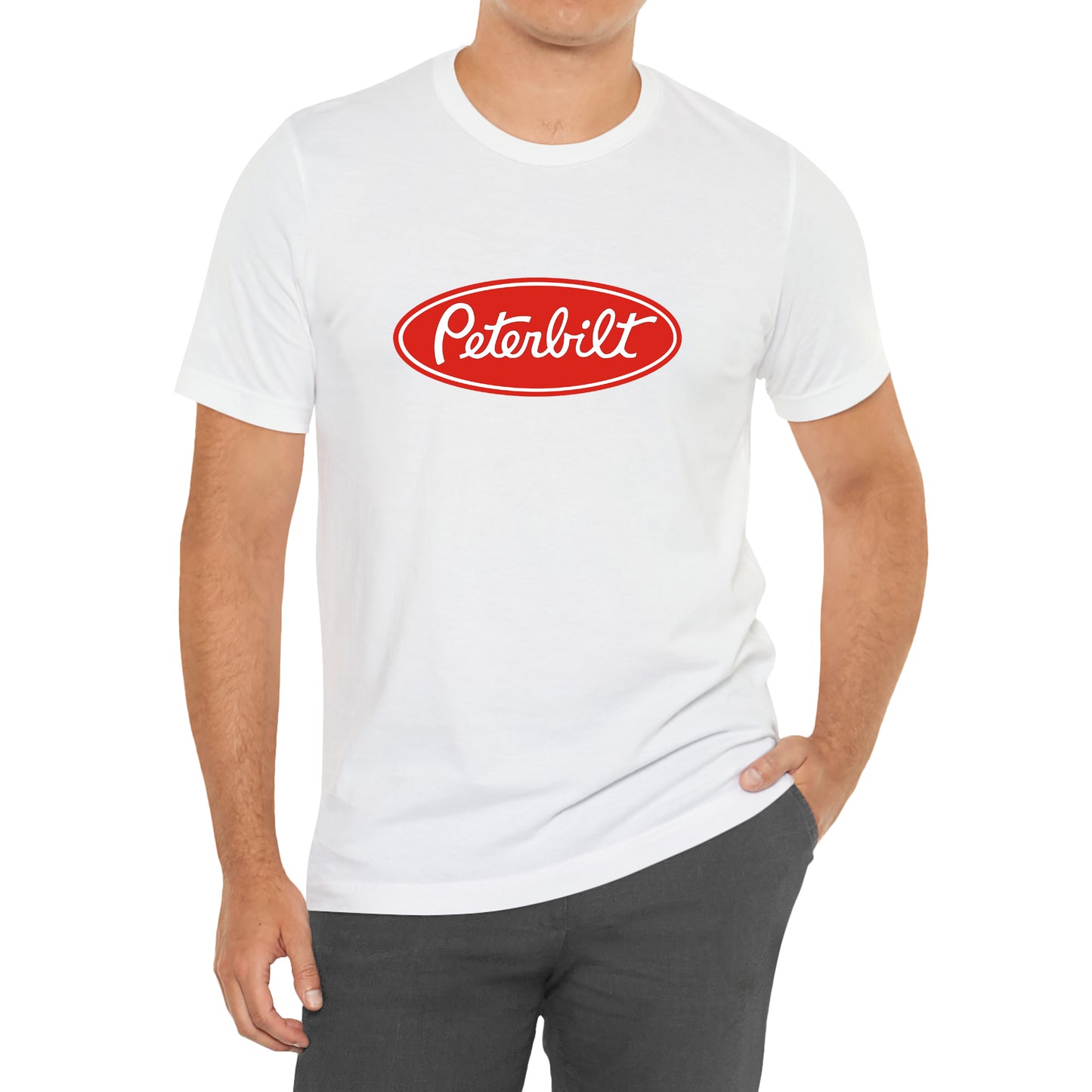 Peterbilt Trucker Trucks Red Symbol Logo T-Shirt Size S to 3XL