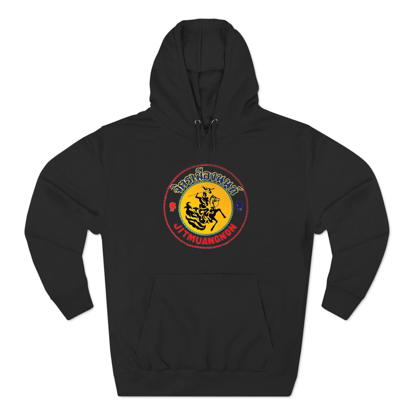Rodtang Jitmuangnon Muay Thai Boxing Camp Logo Black Hoodie Sweatshirt Size S to 3XL