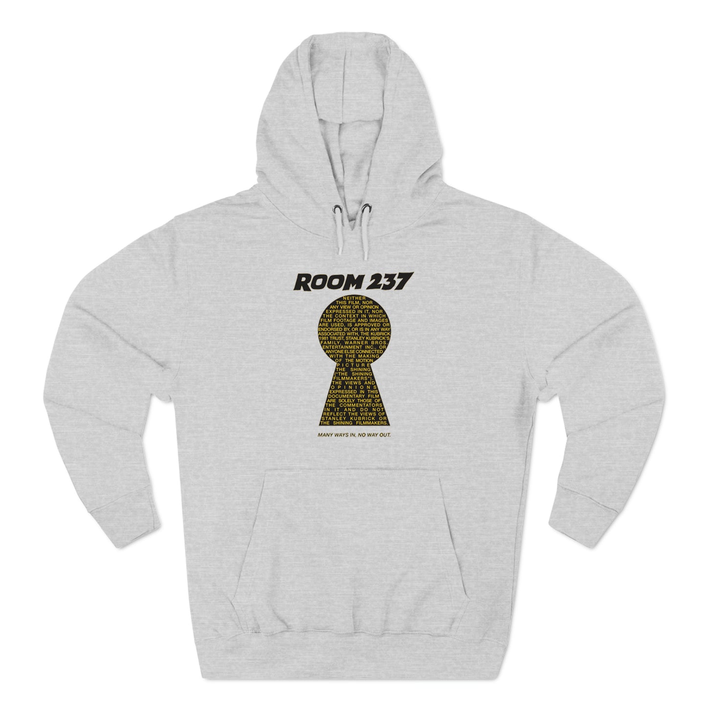 Room 237 The Shining Movie Logo Gray Hoodie Sweatshirt Size S to 3XL