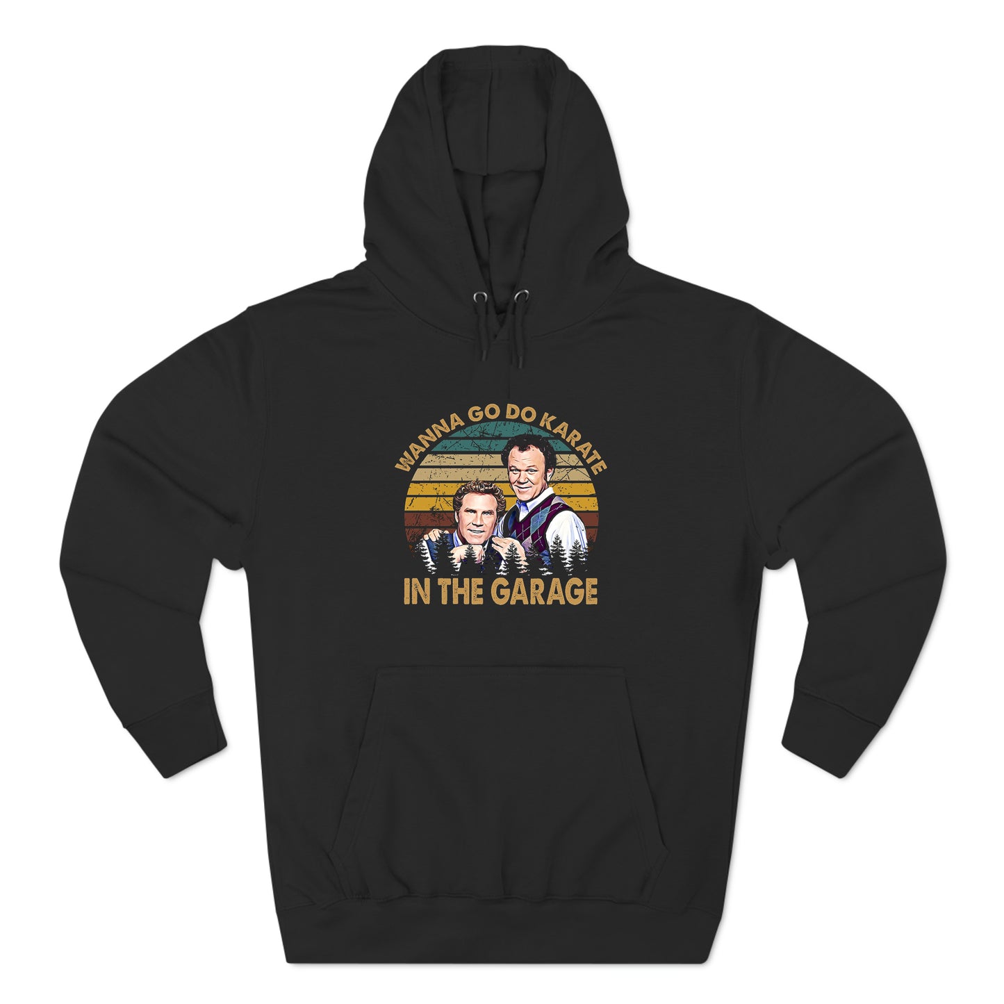 Step Brothers Wanna Do Karate in The Garage Slogan Logo Black Hoodie Sweatshirt Size S to 3XL