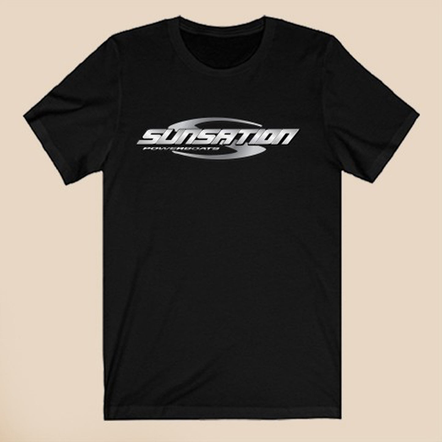 Sunsation Powerboats Logo Symbol Black T-Shirt Size S to 3XL