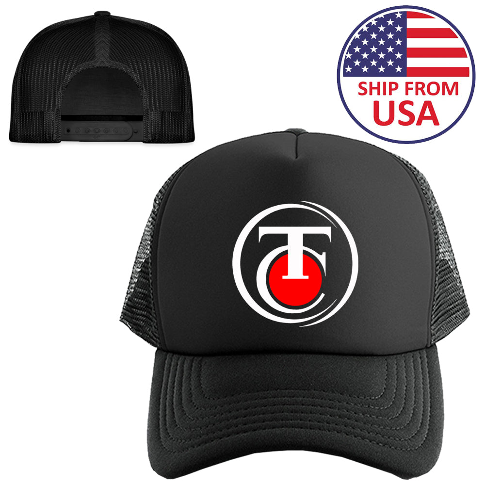 Thompson Center Gunmaker Logo Symbol Black Trucker Hat Cap