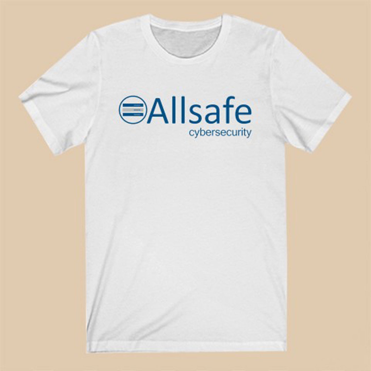 Allsafe Cybersecurity Corp Logo Symbol White T-Shirt Size S to 3XL