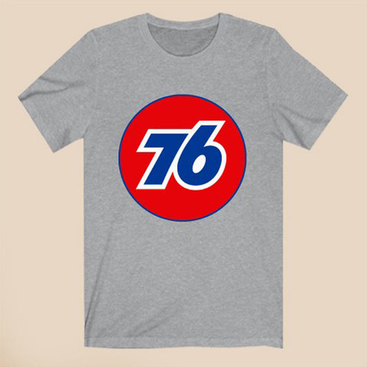 Union 76 Gasoline Logo Symbol Gray T-Shirt Size S to 3XL