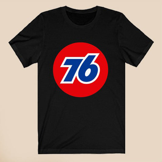Union 76 Gasoline Logo Symbol Black T-Shirt Size S to 3XL