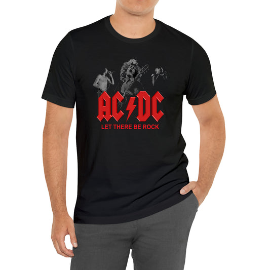 AC DC Logo Metal Rock Band Legend Black T-Shirt Size S to 3XL