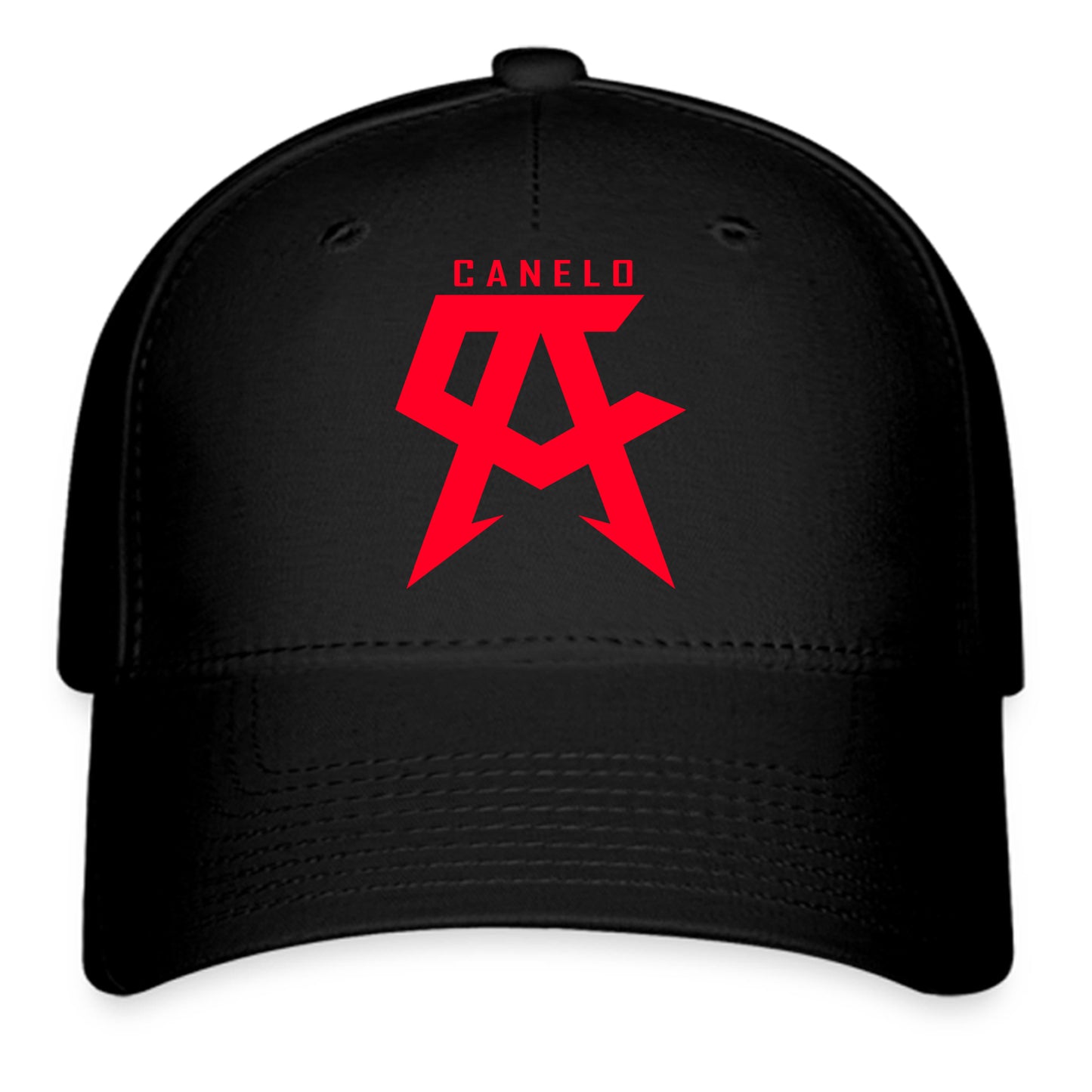 Alvarez Canelo Guitar Bass Music Red Logo Symbol Black Baseball Cap Hat Size Adult S/M and L/XL