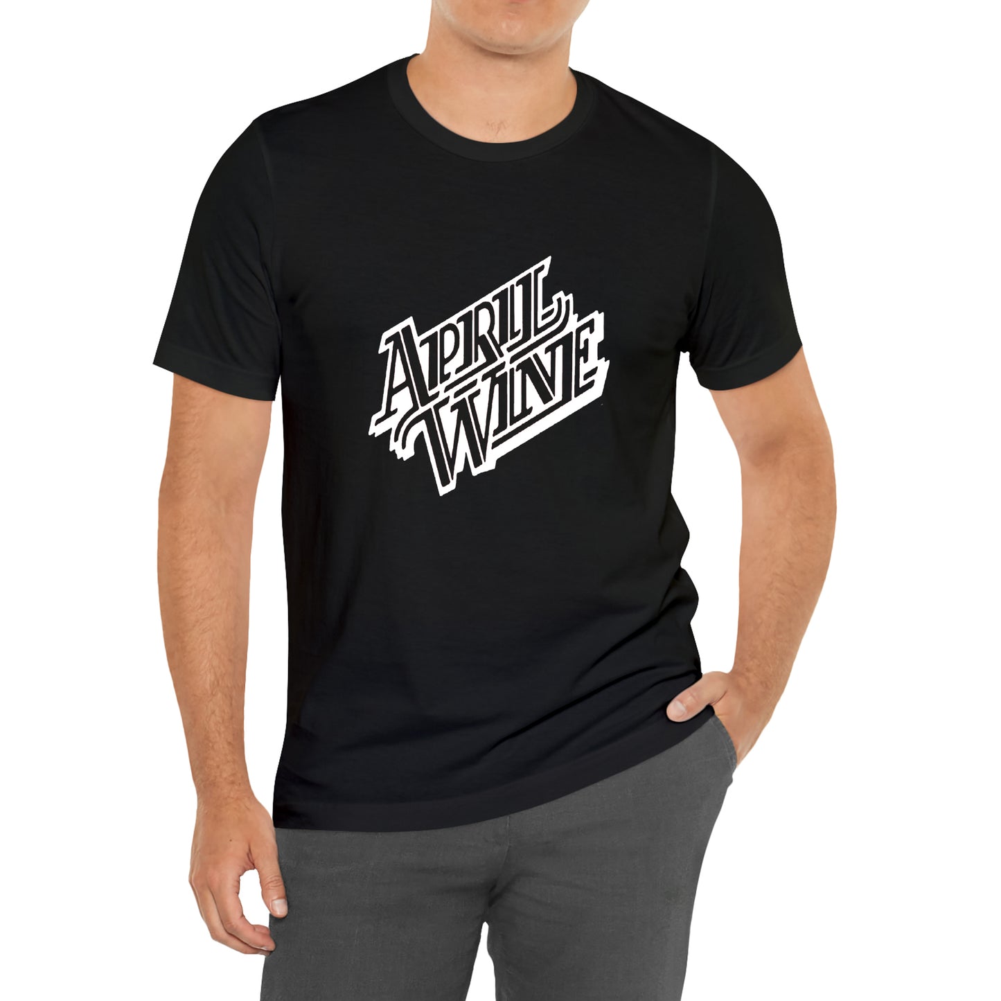 April Wine Canadian Rock Band Logo Symbol Black T-Shirt Size S to 3XL