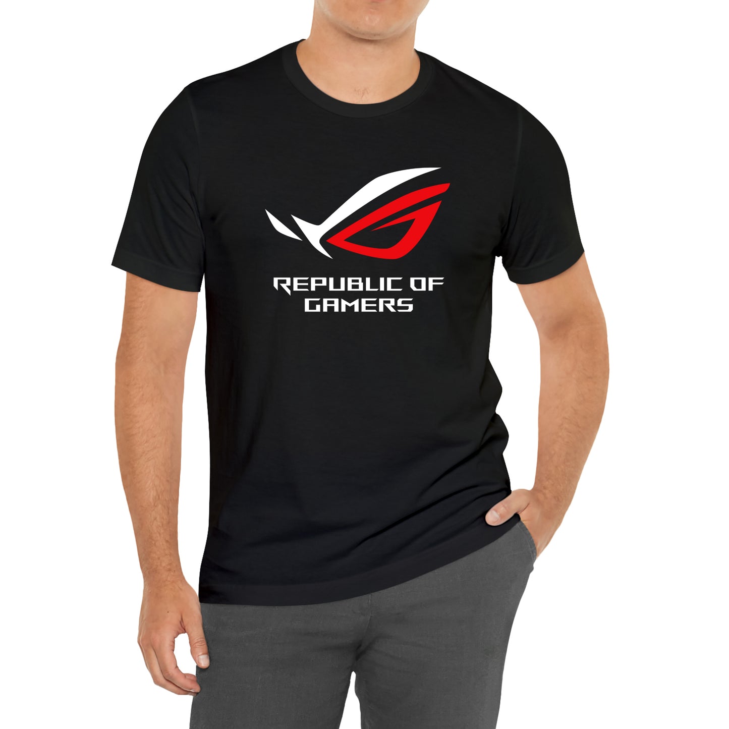 ASUS ROG Republic of Gamers Gaming Logo T-Shirt Size S to 3XL