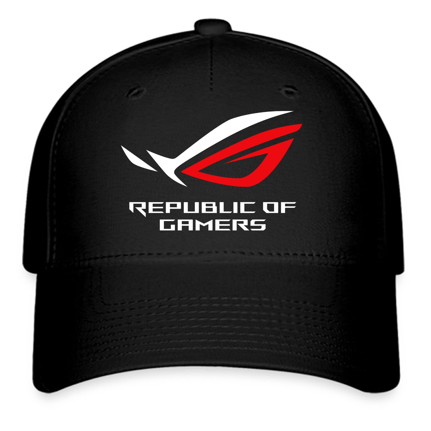 ASUS ROG Republic of Gamers Gaming Logo Symbol Black Baseball Cap Hat Size Adult S/M and L/XL