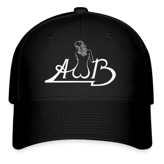 AWB Average White Band Logo Symbol Black Baseball Cap Hat Size Adult S/M and L/XL