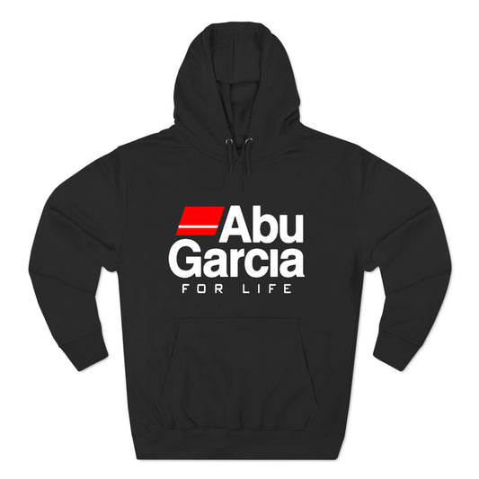 ABU GARCIA For Life Fishing Logo Black Hoodie Sweatshirt Size S to 3XL