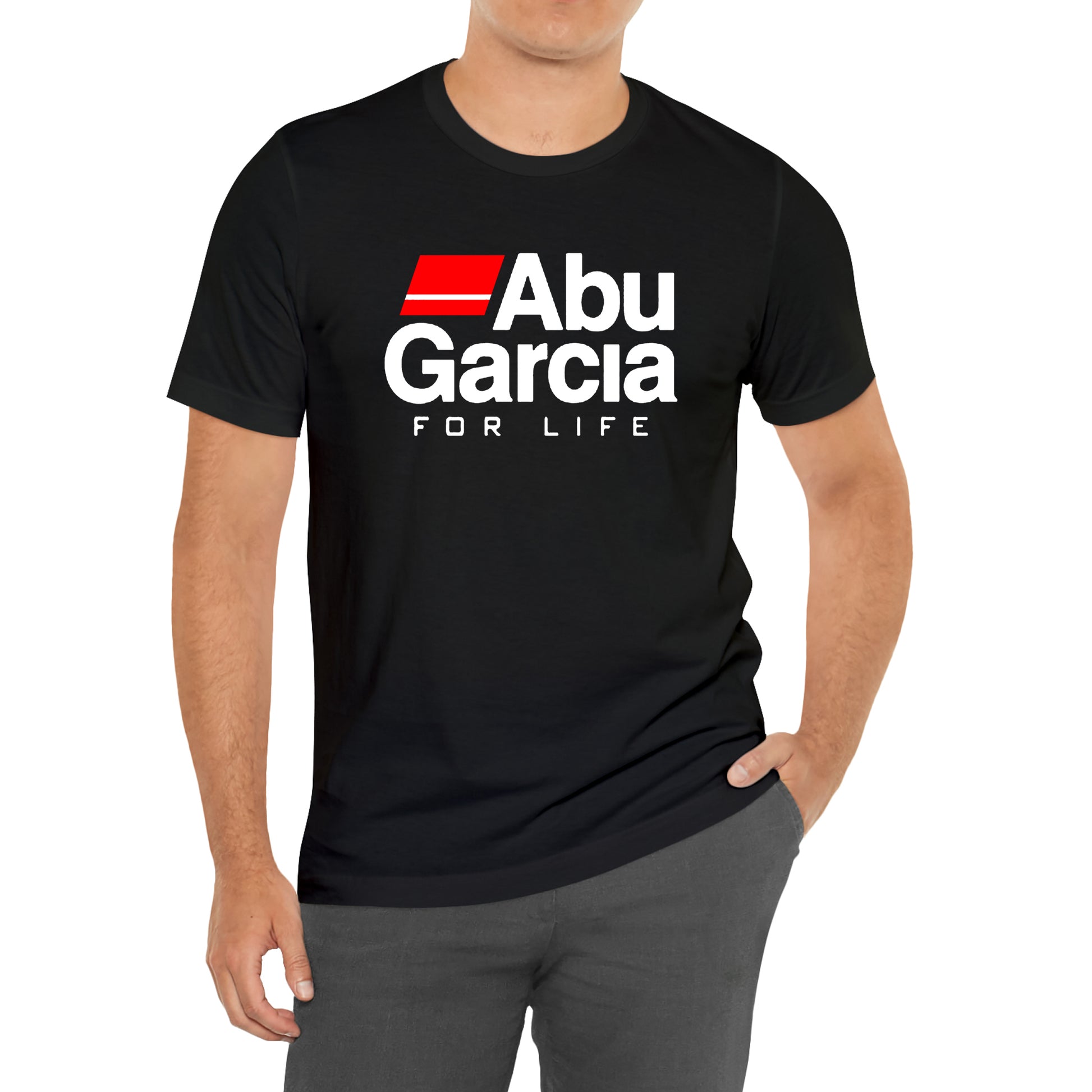 ABU GARCIA For Life Fishing Logo Black T-Shirt Size S to 3XL – World  Popular Tees