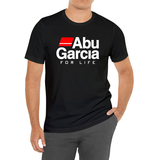 ABU GARCIA For Life Fishing Logo Black T-Shirt Size S to 3XL