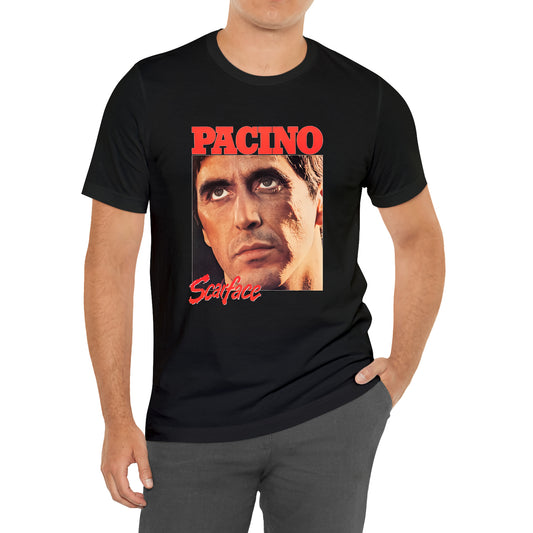 Al Pacino Scarface Tony Montana Logo Gangster Movie Black T-Shirt Size S to 3XL