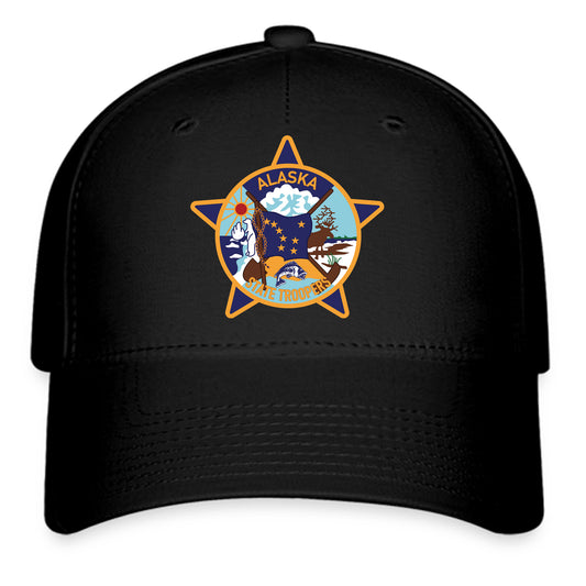 Alaska State Trooper Logo Symbol Black Baseball Cap Hat Size Adult S/M and L/XL