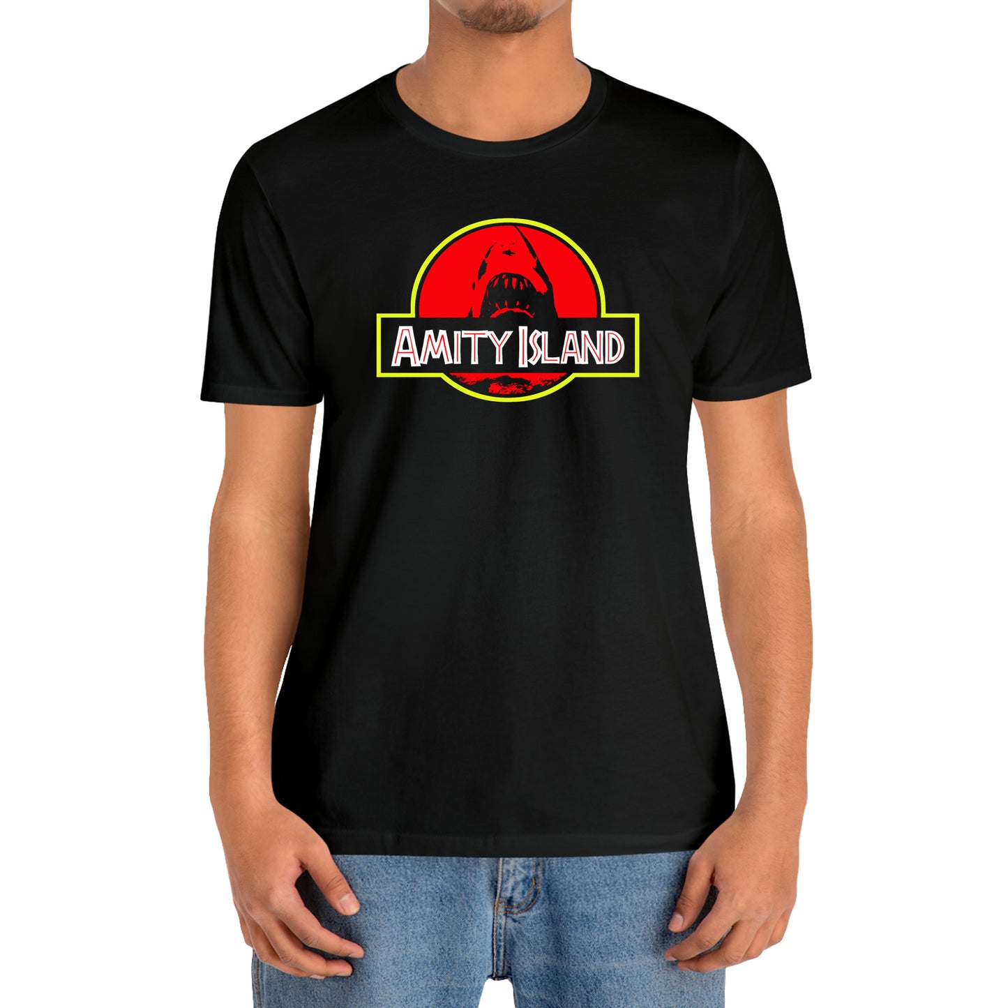 Amity Island Jaws Movie Legend Black T-Shirt Size S to 3XL