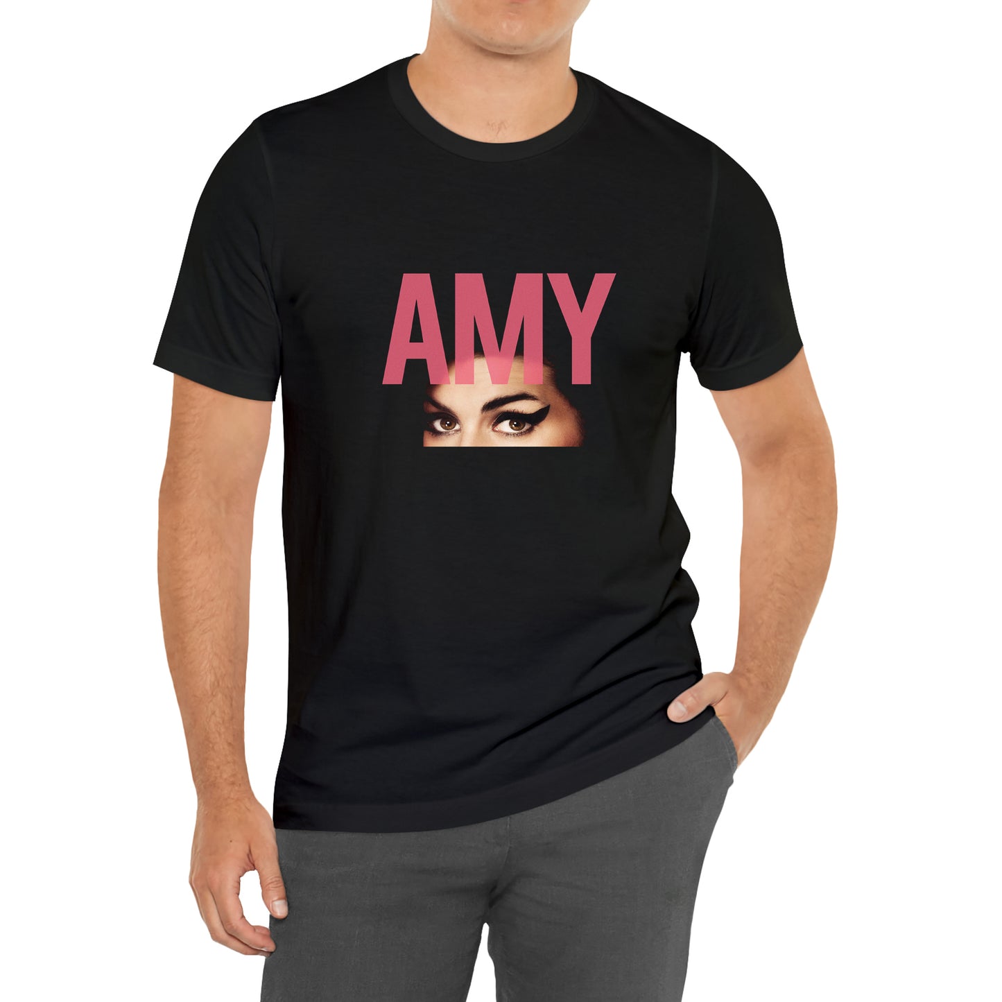 Amy Jade Winehouse English Singer and Songwriter Logo Symbol Black T-Shirt Size S to 3XL