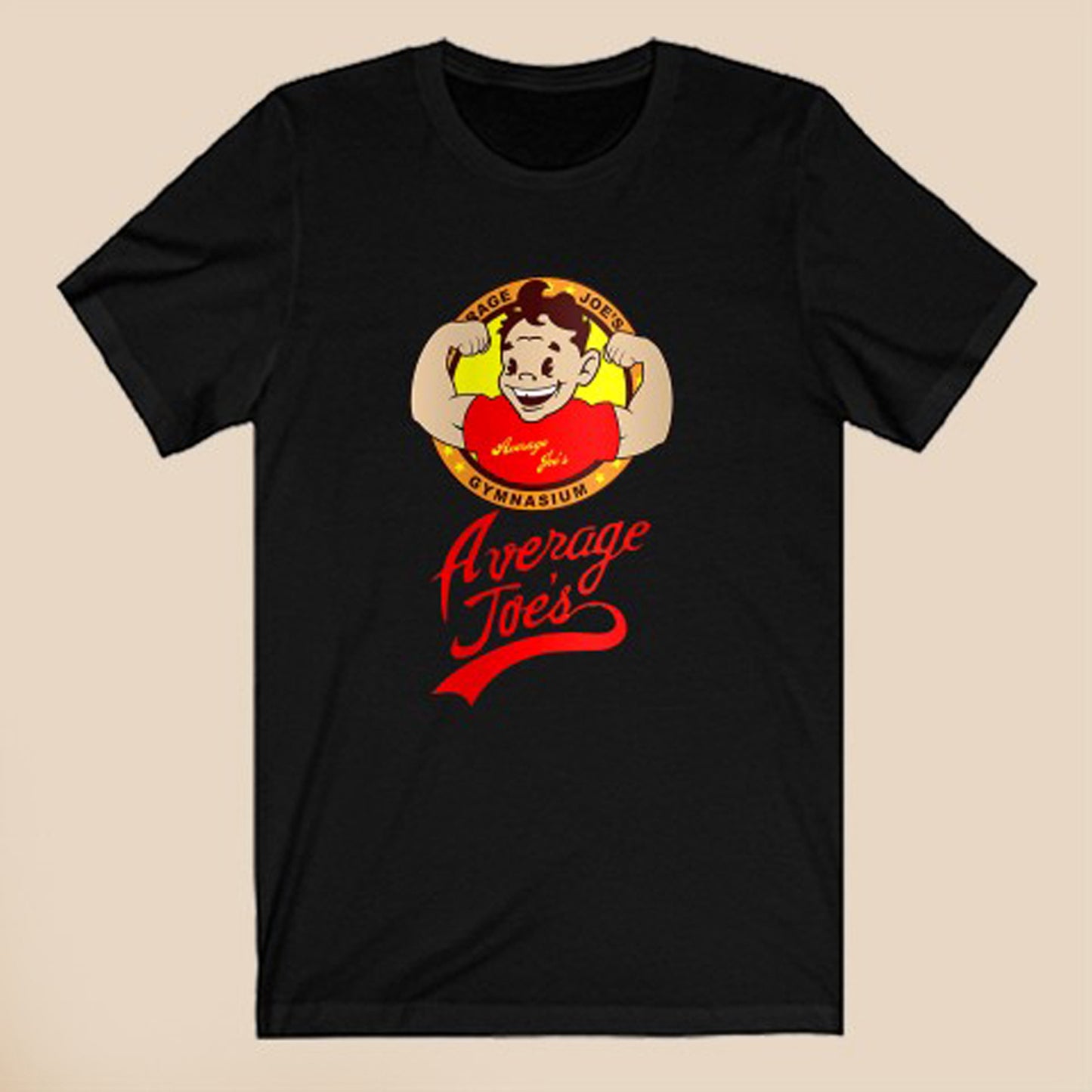 Average Joe's Gym Logo Symbol Black T-Shirt Size S to 3XL