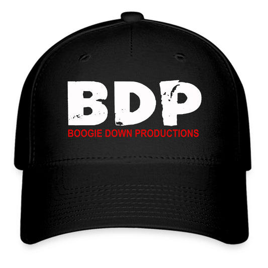 BDP Boogie Down Productions Logo Symbol Black Baseball Cap Hat Size Adult S/M and L/XL