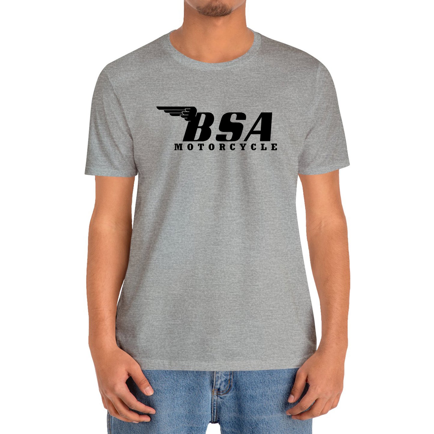 BSA Simple Motorcycle Logo T-Shirt Size S to 3XL