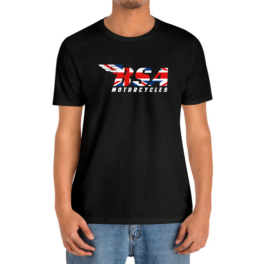 BSA Union Jack Classic Motorcycles Black T-Shirt Size S to 3XL