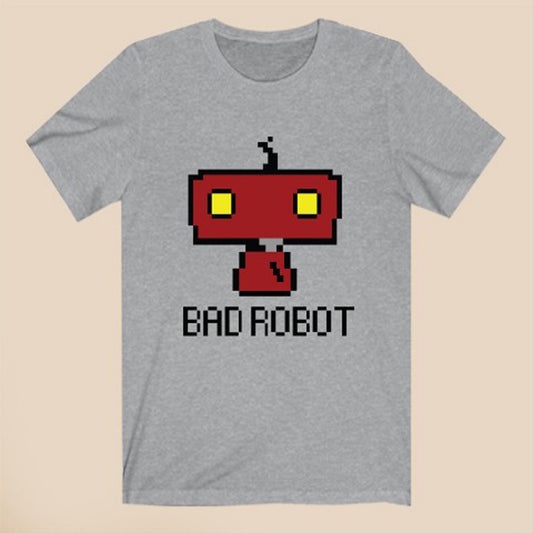 Bad Robot Games Logo Symbol Gray T-Shirt Size S to 3XL