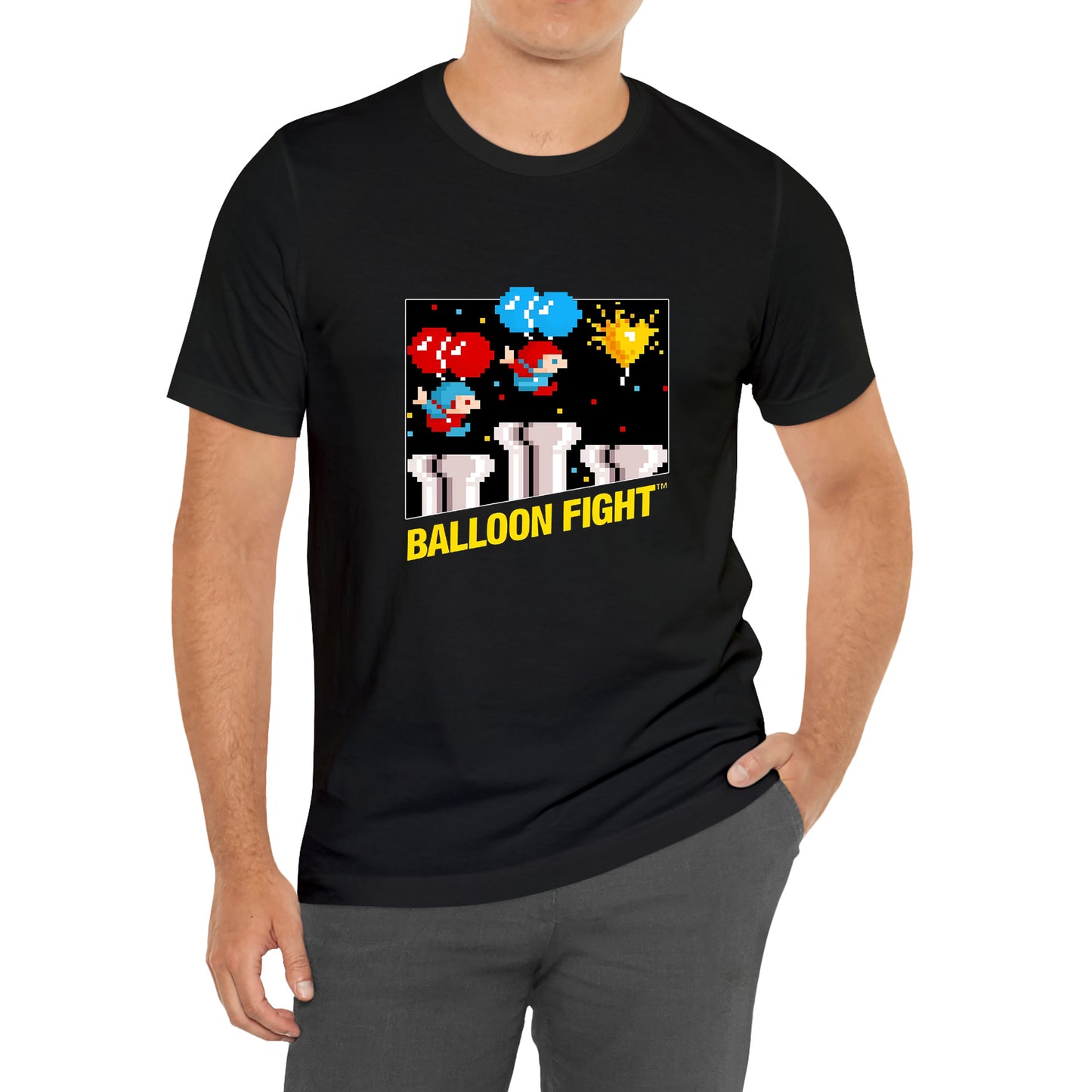 Balloon Fight Video Game Logo T-Shirt Size S to 3XL