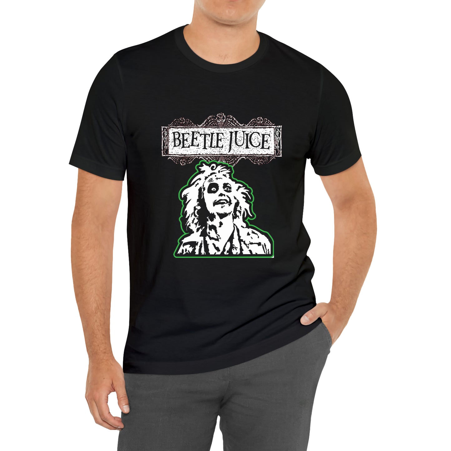 Beetlejuice Silhouette Logo T-Shirt Size S to 3XL