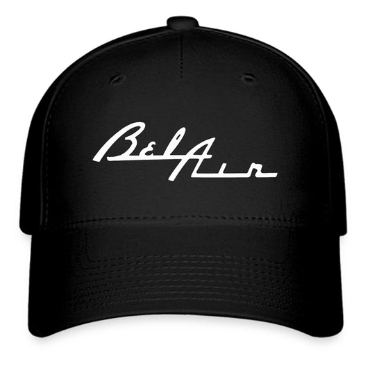 Bel Air Classic Car Logo Symbol Black Baseball Cap Hat Size Adult S/M and L/XL