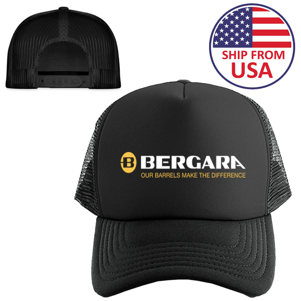 Bergara Logo Symbol Black Trucker Hat Cap