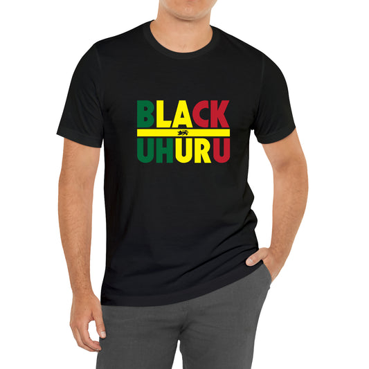 Black Uhuru Band Jamaican Reggae Group Logo Symbol Black T-Shirt Size S to 3XL