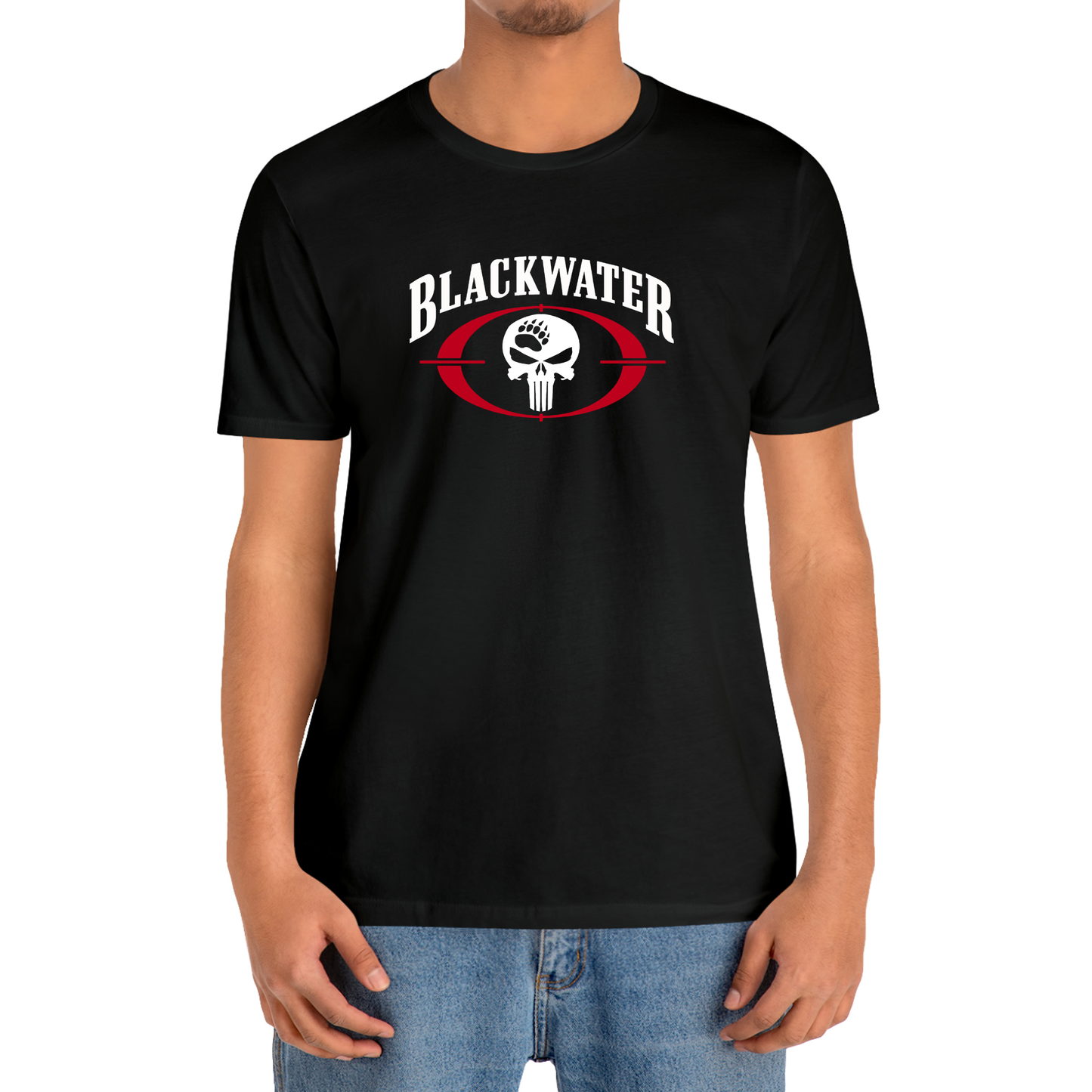 Blackwater Skull Logo Black T-Shirt Size S to 3XL