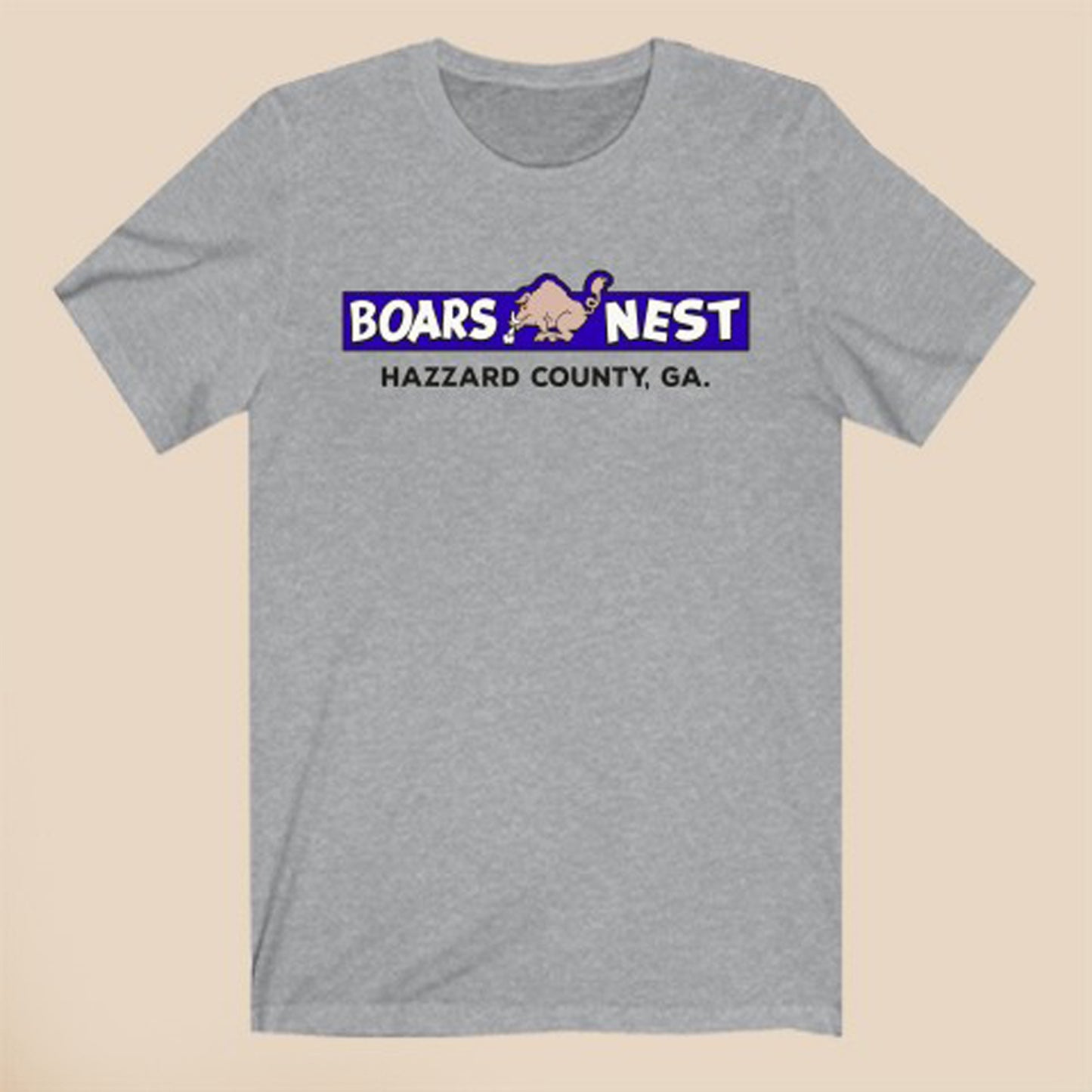 Boars Nest Dukes of Hazzard Logo Symbol Gray T-Shirt Size S to 3XL