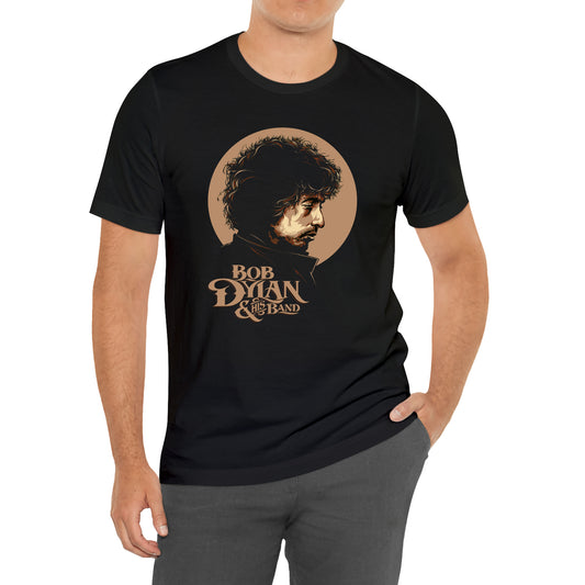 Bob Dylan Music Legend Black T-Shirt Size S to 3XL