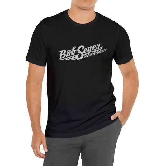 Bob Seger and Silver Bullet Band Logo Symbol Black T-Shirt Size S to 3XL