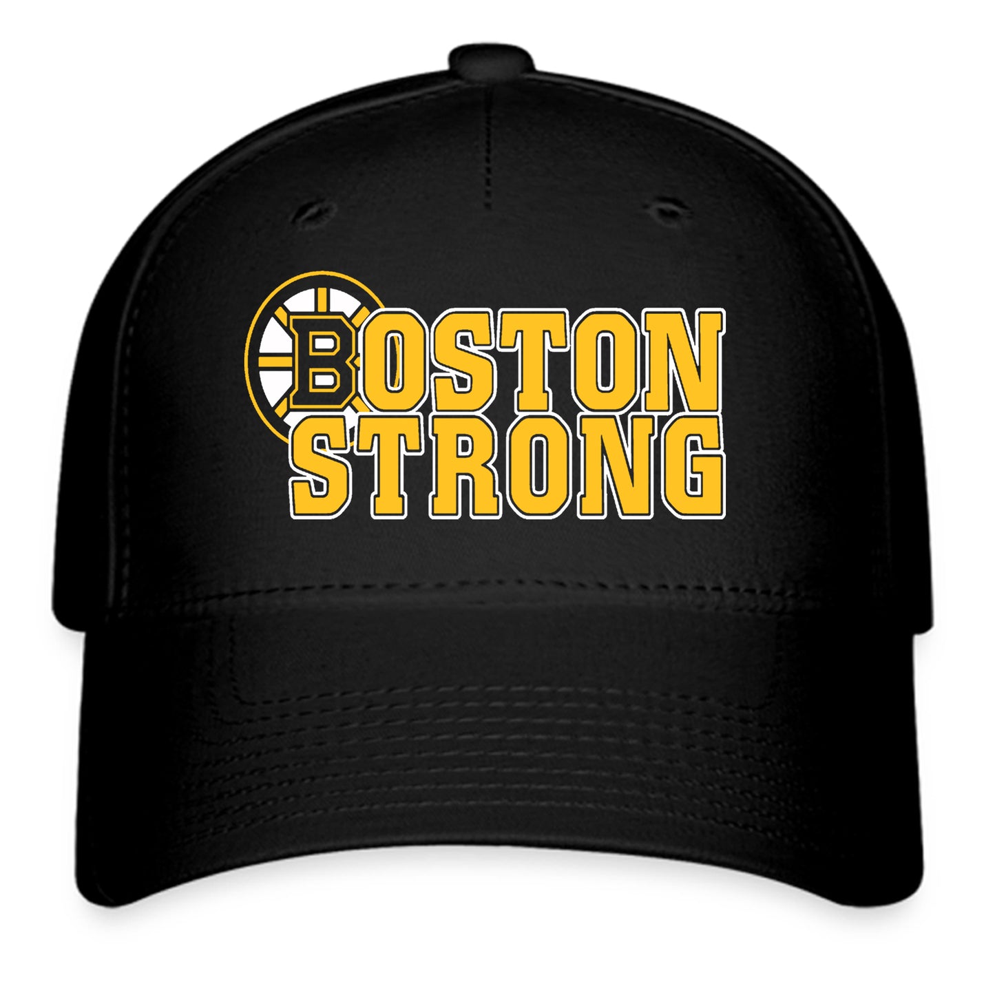 Boston Strong Logo Symbol Black Baseball Cap Hat Size Adult S/M and L/XL