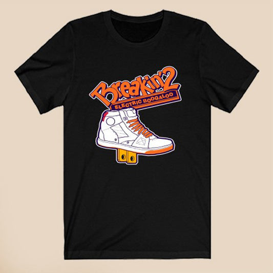 Breakin 2 Electric Boogaloo American Breakdancing Musical Film Logo Symbol Black T-Shirt Size S to 3XL