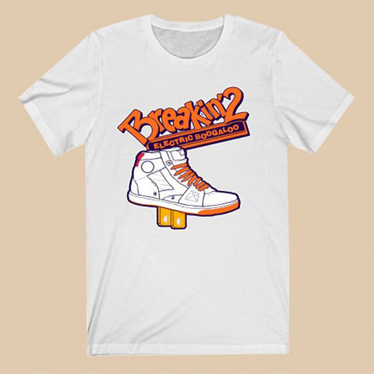 Breakin 2 Electric Boogaloo American Breakdancing Musical Film Logo Symbol White T-Shirt Size S to 3XL