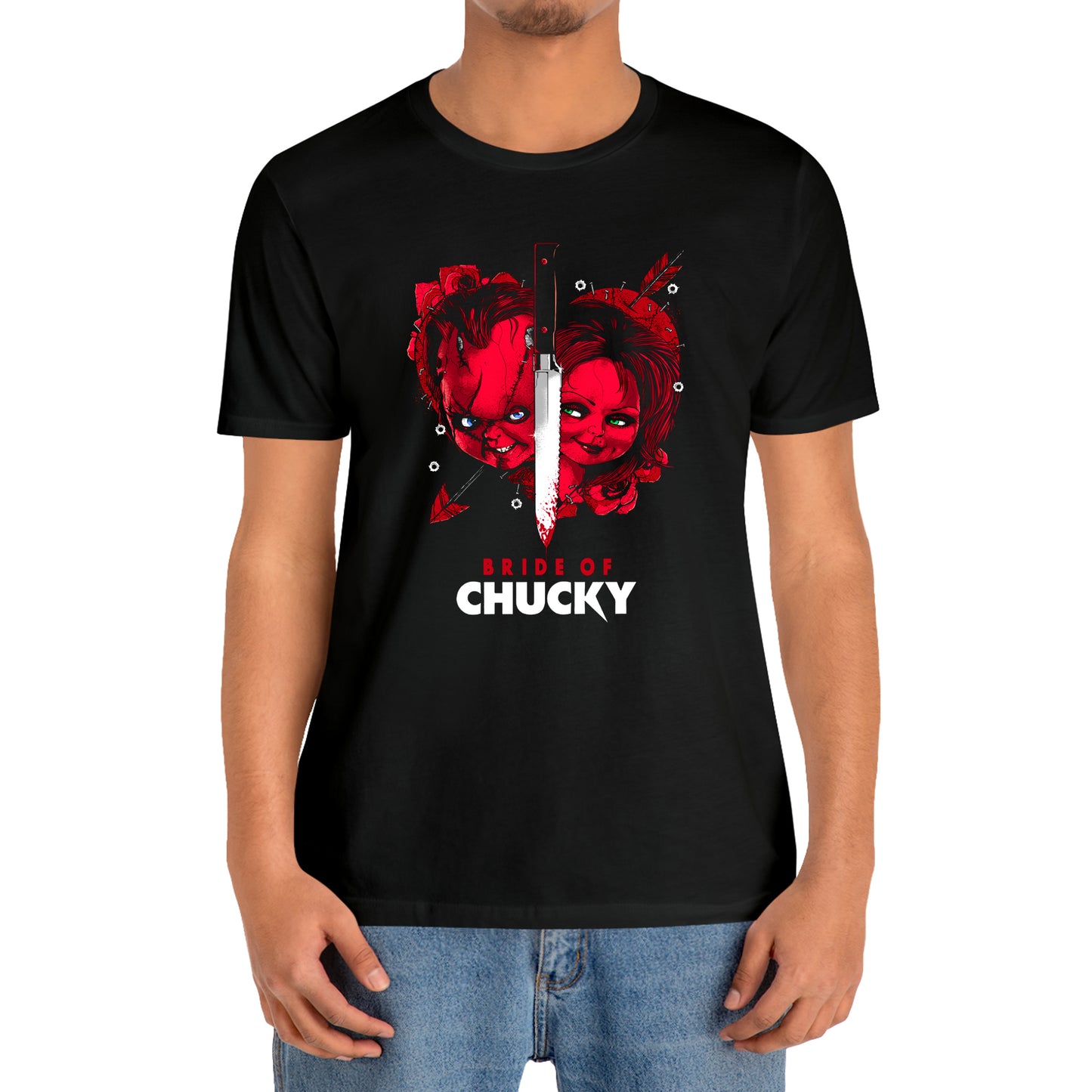 Bride of Chucky Child's Play Horror Movie Black T-Shirt Size S to 3XL